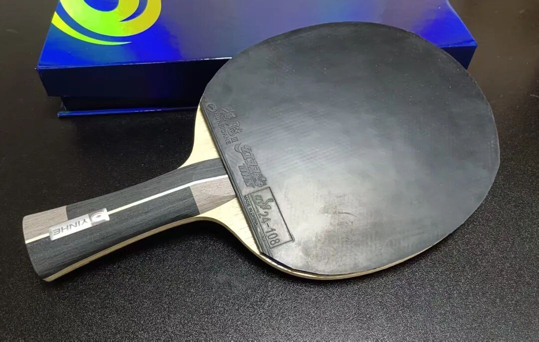 Chinese tacky rubber setup on the table